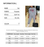 Plus Size Women's Fashion Casual Sports Autumn And Winter Two-Piece Pants Set