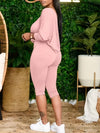 Women's plus Size Slant Shoulder Top And Skinny Pants Set Spring Summer 2025 Comfortable Versatile Home Office Outfit