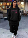 Plus Size Women's Fashion Casual Sports Autumn And Winter Two-Piece Pants Set