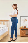 Plus Size Clothing L-6XL Women's Elastic Waist Jeans High Waist Skinny Curvy Denim Mom  Jeans Casual Pencil Pants Lady Trousers