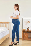Plus Size Clothing L-6XL Women's Elastic Waist Jeans High Waist Skinny Curvy Denim Mom  Jeans Casual Pencil Pants Lady Trousers