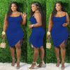Plus Size Clothing Dress Wholesale Elegant Party Outfits Bandage Draped Tank Slip Maxi Dresses for Women Summer  Dropshipping