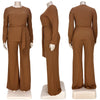 Plus Size Women's Clothing Two Piece Set Pure Color Matching Sets Long Sleeve Fall Clothes Casual Outfits Wholesale Dropshipping