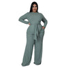 Plus Size Women's Clothing Two Piece Set Pure Color Matching Sets Long Sleeve Fall Clothes Casual Outfits Wholesale Dropshipping