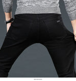 Men Plus Size Jeans 38 40 Slim Skinny Stretch Straight Classic Version of Simple Black Denim Pants Male Brand Clothing