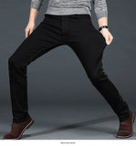 Men Plus Size Jeans 38 40 Slim Skinny Stretch Straight Classic Version of Simple Black Denim Pants Male Brand Clothing