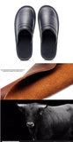 Plus Size 47 48 Men's Autumn Home Shoes Unisex Leather Slippers Comfort Indoor Slippers Men Indoor Shoes Flat Slippers