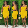 Plus Size Clothing Dress Wholesale Elegant Party Outfits Bandage Draped Tank Slip Maxi Dresses for Women Summer  Dropshipping