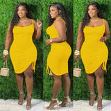 Plus Size Clothing Dress Wholesale Elegant Party Outfits Bandage Draped Tank Slip Maxi Dresses for Women Summer  Dropshipping