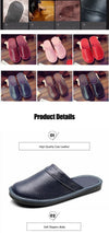 Plus Size 47 48 Men's Autumn Home Shoes Unisex Leather Slippers Comfort Indoor Slippers Men Indoor Shoes Flat Slippers