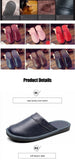 Plus Size 47 48 Men's Autumn Home Shoes Unisex Leather Slippers Comfort Indoor Slippers Men Indoor Shoes Flat Slippers