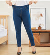 Plus Size Clothing L-6XL Women's Elastic Waist Jeans High Waist Skinny Curvy Denim Mom  Jeans Casual Pencil Pants Lady Trousers