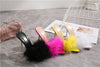 Summer New Sexy Feather Woman Sandals Transparent Perspex High Heels Fur Stiletto Peep Toe Mules Lady Slides Shoes Rose