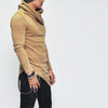 Plus Size 5XL Men's Hoodies Unbalance Hem Pocket Long Sleeve Sweatshirt For Men Clothing Autumn Turtleneck Sweatshirt Top Hoodie