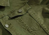 New Fashion Men Denim Jacket Cowboy White Jeans Jacket Men Casual Slim Fit Jeans Jacket Cotton Coat OUTWEAR Male Clothes