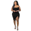 Plus Size Clothing Dress Wholesale Elegant Party Outfits Bandage Draped Tank Slip Maxi Dresses for Women Summer  Dropshipping