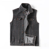 Plus Size 5xl 6xl 7XL Brand Military Denim Vest Men Outdoors Cotton Multi Pocket Sleevless Jean Jacket Tactical Waistcoat Coat