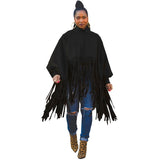 Womens Plus Size Fashion Tops Streetwear Solid Fall Clothes Ladies Elegant Tops and Blouses with Tassel Wholesale Dropshipping