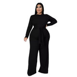 Plus Size Women's Clothing Two Piece Set Pure Color Matching Sets Long Sleeve Fall Clothes Casual Outfits Wholesale Dropshipping