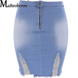 2021 Summer Sexy Ripped Denim Skirt Women Fashion Hollow Out Casual Hole Tassel Mini Skirt Irregular Basic Pocket Jeans Skirt