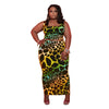 Plus Size Skirts Sets Women Wholesale Print Bodycon Fashion Square Collar Tops Maxi Skirt Casual New Two Piece Suit Dropshipping