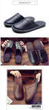 Plus Size 47 48 Men's Autumn Home Shoes Unisex Leather Slippers Comfort Indoor Slippers Men Indoor Shoes Flat Slippers
