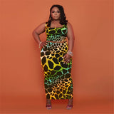 Plus Size Skirts Sets Women Wholesale Print Bodycon Fashion Square Collar Tops Maxi Skirt Casual New Two Piece Suit Dropshipping
