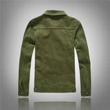 New Fashion Men Denim Jacket Cowboy White Jeans Jacket Men Casual Slim Fit Jeans Jacket Cotton Coat OUTWEAR Male Clothes