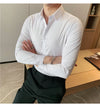 Plus Size S-7XL High Quality Men Dress Shirt 2024 Autumn Long Sleeve Solid Business Slim Shirts Homme Dress Social Casual Shirt