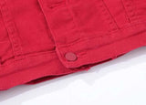 New Fashion Men Denim Jacket Cowboy White Jeans Jacket Men Casual Slim Fit Jeans Jacket Cotton Coat OUTWEAR Male Clothes