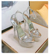 Crystal Sandals Women 2023 Summer New High-heeled Women's Shoes Sexy Model Show Stiletto Pole Dancer Slippers Black Silver White