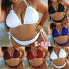 2025 New Plus Size Sexy Bikini Women's Bikini Set Bathing Suits Beachwear Large Breasts