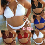 2025 New Plus Size Sexy Bikini Women's Bikini Set Bathing Suits Beachwear Large Breasts
