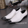 ntparker Fashion Pointed Toe Man Shoes Designer Leather Dress Shoes for Man White Wedding/ Business Shoes Man, Big Sizes US6-12
