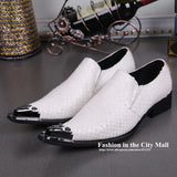 ntparker Fashion Pointed Toe Man Shoes Designer Leather Dress Shoes for Man White Wedding/ Business Shoes Man, Big Sizes US6-12