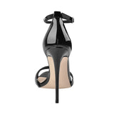 Onlymaker Women Peep Toe Ankle Strap Rhinestone Stilettos 12CM Heel Sandals Open Toe Cross Band Party Dressing Prom Sandals