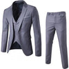 3pcs Suit Men Slim Formal Suit Solid Color Vest Pants Set 3 Piece Mens Suit Business Suit costume homme костюм мужской