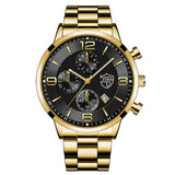 reloj hombre Luxury Business Men Watchs Stainless Steel Quartz WristWatch Male Leather Calendar Luminous Clock relogio masculino