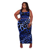 Plus Size Skirts Sets Women Wholesale Print Bodycon Fashion Square Collar Tops Maxi Skirt Casual New Two Piece Suit Dropshipping