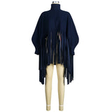 Womens Plus Size Fashion Tops Streetwear Solid Fall Clothes Ladies Elegant Tops and Blouses with Tassel Wholesale Dropshipping