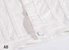 New Fashion Men Denim Jacket Cowboy White Jeans Jacket Men Casual Slim Fit Jeans Jacket Cotton Coat OUTWEAR Male Clothes