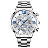 reloj hombre Luxury Business Men Watchs Stainless Steel Quartz WristWatch Male Leather Calendar Luminous Clock relogio masculino