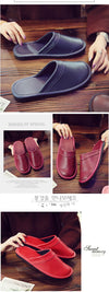 Plus Size 47 48 Men's Autumn Home Shoes Unisex Leather Slippers Comfort Indoor Slippers Men Indoor Shoes Flat Slippers