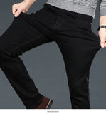Men Plus Size Jeans 38 40 Slim Skinny Stretch Straight Classic Version of Simple Black Denim Pants Male Brand Clothing