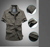 M-6xlplus Size Men's Shirt Summer Short Sleeve Cargo Shirts New Shirts Breathable Cool 100% Cotton Camisa Social Masculina