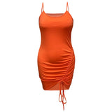 Plus Size Clothing Dress Wholesale Elegant Party Outfits Bandage Draped Tank Slip Maxi Dresses for Women Summer  Dropshipping