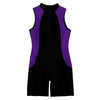 Women's Swimsuit One-piece Swimwear Rompers Surfing Swimming Bathing Suit Crew Neck Front Zipper Swim Bodysuit Jumpsuit Athletic