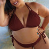 2025 New Plus Size Sexy Bikini Women's Bikini Set Bathing Suits Beachwear Large Breasts