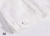 New Fashion Men Denim Jacket Cowboy White Jeans Jacket Men Casual Slim Fit Jeans Jacket Cotton Coat OUTWEAR Male Clothes