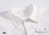 New Fashion Men Denim Jacket Cowboy White Jeans Jacket Men Casual Slim Fit Jeans Jacket Cotton Coat OUTWEAR Male Clothes